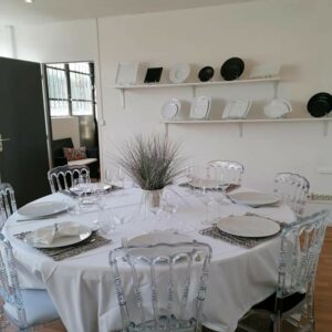 Nappe 240x240 coton blanc